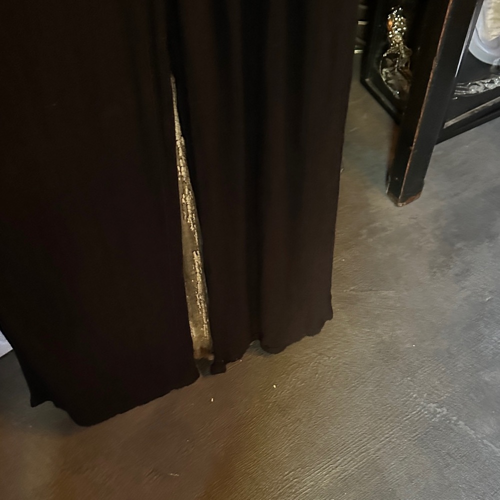 Elan Black Ribbed Wide-Leg Trousers - Picture 5 of 9